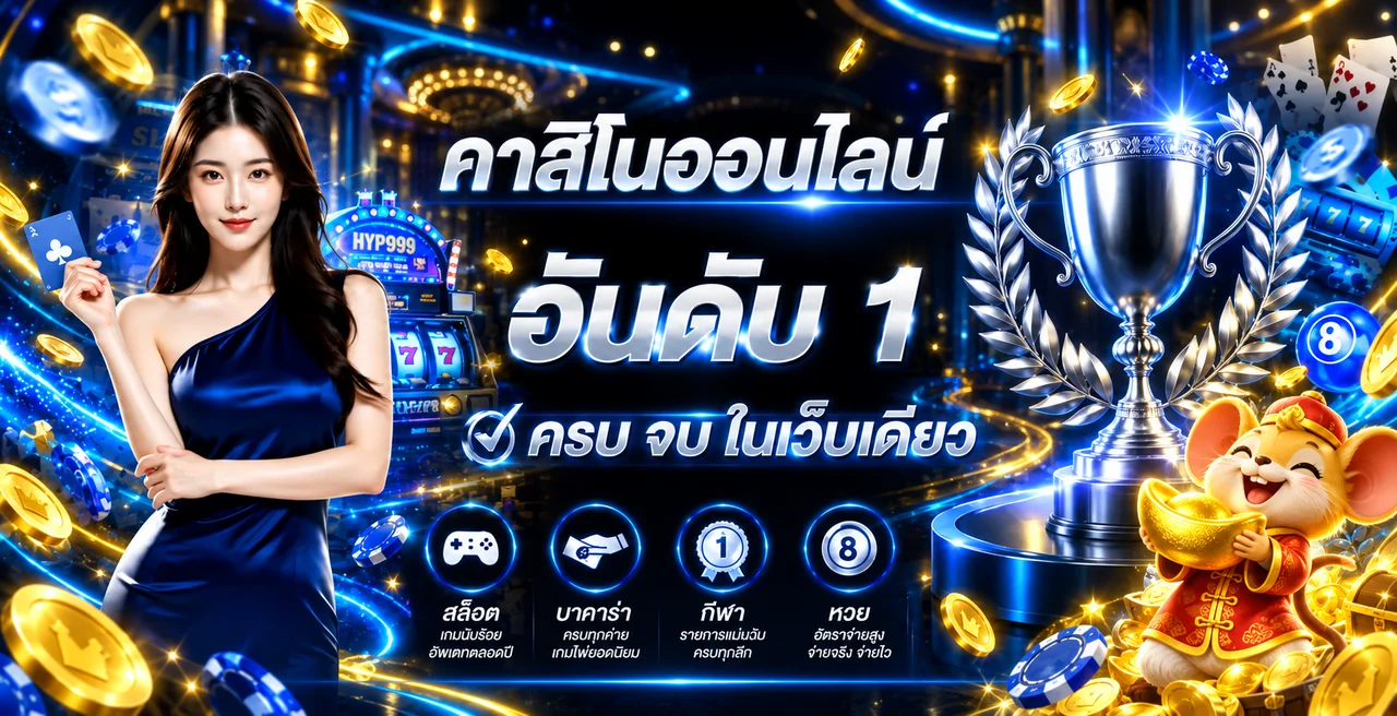 HYP999 คาสิโนออนไลน์พร้อมสล็อต บาคาร่า กีฬา และเกมยอดนิยม
